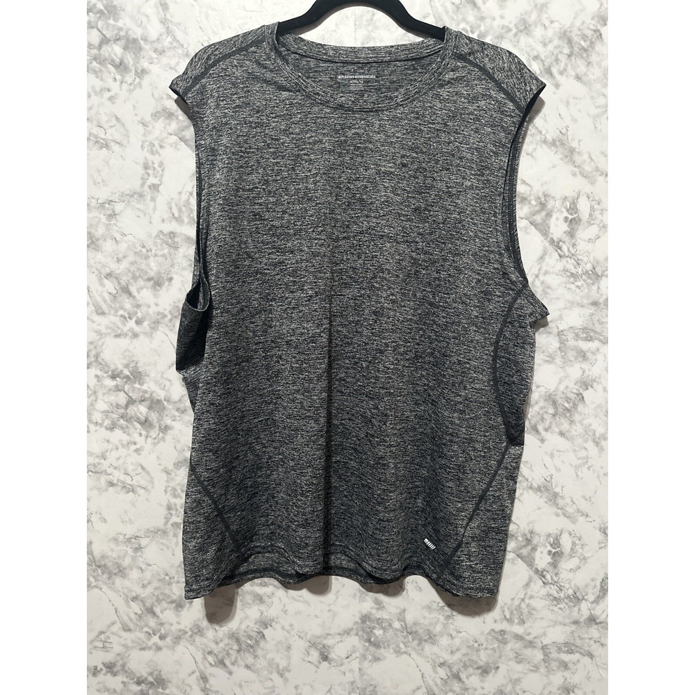 Amazon Essentials Men's Athletic Sleeveless Tank Gray XL